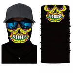 Tour de cou moto skull jaune - Vignette | Boutique biker