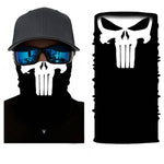 Tour de cou moto - Punisher blanc - Vignette | Boutique biker