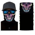 Tour de cou moto tête de mort violette - Vignette | Boutique biker