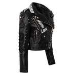 blouson cuir clouté femme | Boutique biker