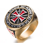 Bague en acier - Templier - Vignette | Boutique biker