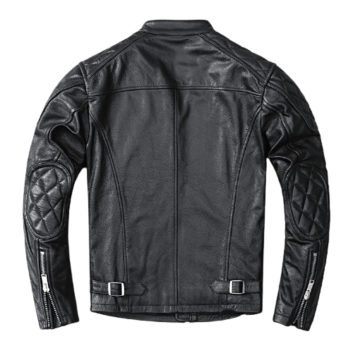 Blouson Cuir Motard noir et blanc | Boutique biker