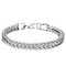 Bracelet homme biker en acier inoxydable 316L style chaîne moto argentée