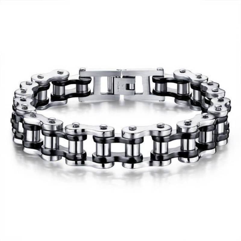 Bracelet biker chaine de moto (Maillon large)