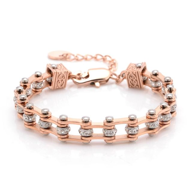 Bracelet chaine moto femme rose | Boutique biker