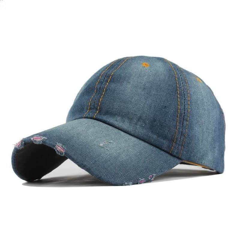 casquette moto en jean pour homme style biker vintage ajustable confortable
