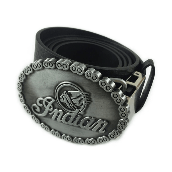 Ceinture en cuir * pour homme, style motard, rocker, punk, avec chaîne de moto lourde Ceinture en cuir * pour homme, style motard, rocker, punk, avec chaîne de moto lourde