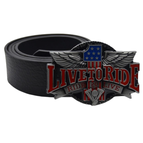 Boucle De Ceinture 3D Motard Harley Davidson – Grande Étoile Argentée