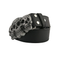 Ceinture en cuir noir pour homme avec boucle tête de mort style biker gothique