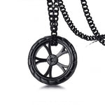 Pendentif moto - Roue de moto (Avec chaine) - Vignette | Boutique biker