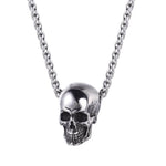 Pendentif moto - Tête de mort argent (Avec chaine) - Vignette | Boutique biker