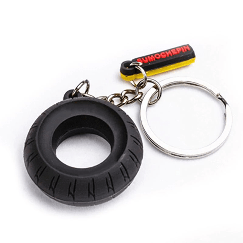 Porte-clé pneu moto en caoutchouc pour motards passionnés