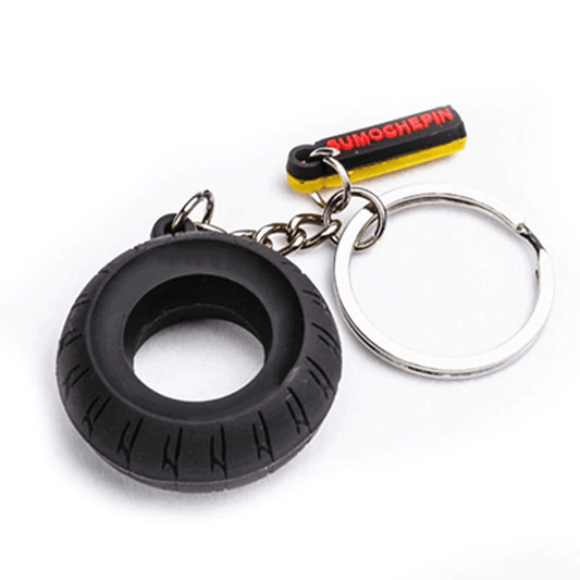Porte-clé pneu moto en caoutchouc pour motards passionnés