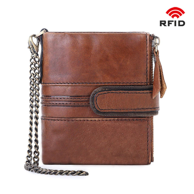 Portefeuille moto marron | Boutique biker
