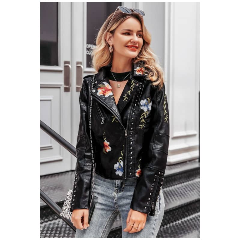 veste fleurie femme | Boutique biker