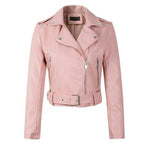 Veste simili cuir rose | Boutique biker 