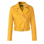 Veste simili cuir jaune | Boutique biker 