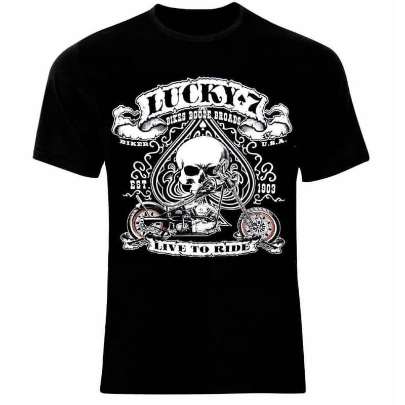 T Shirt Lucky 7 | Boutique biker