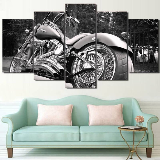 Tableau decoratif mural noir et blanc | Boutique biker