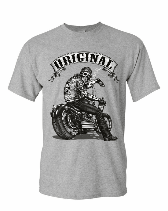 t shirt motard gris | Boutique biker