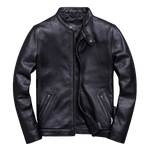 Blouson biker en cuir noir | Boutique biker